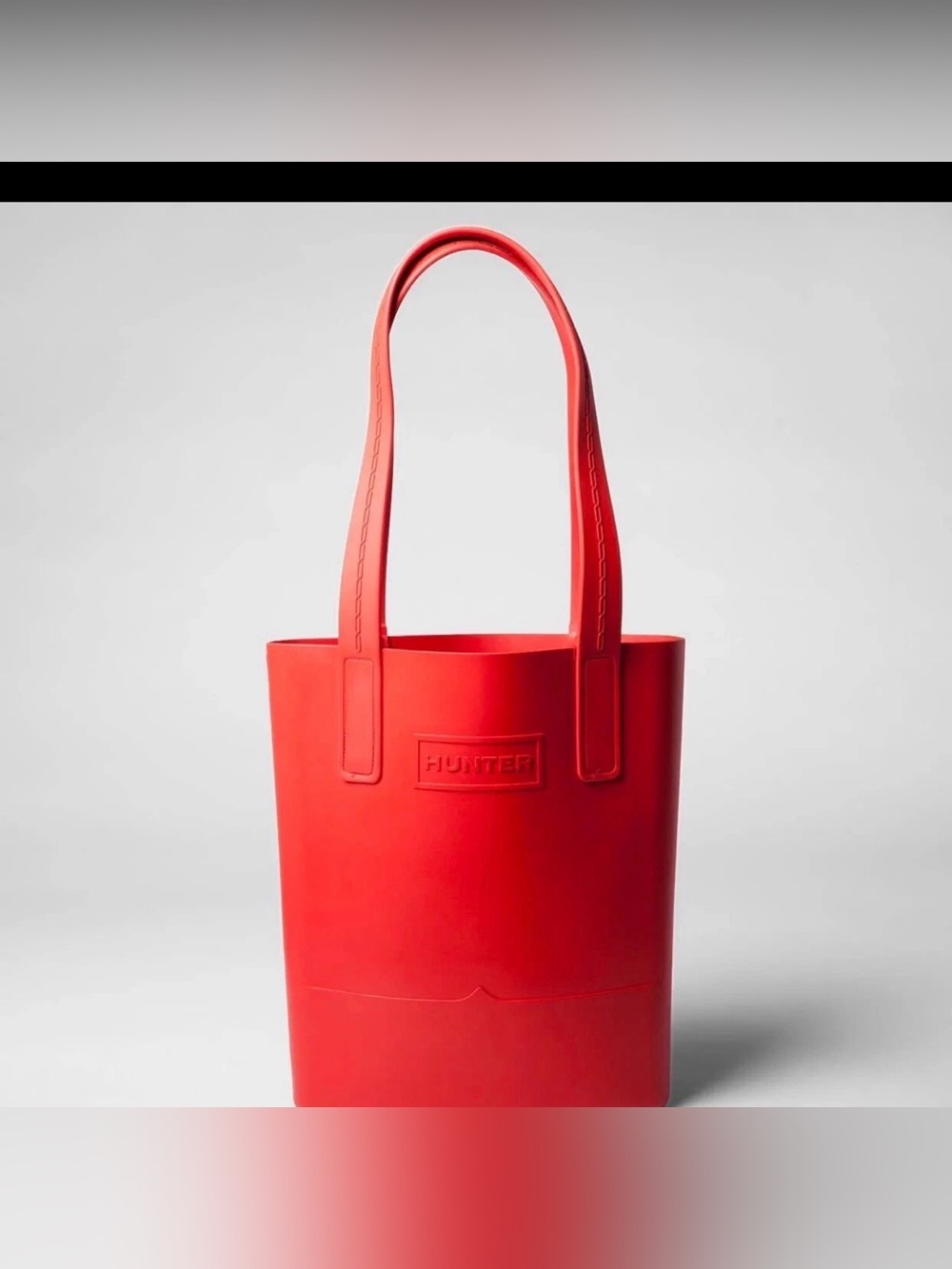 Hunter for Target Large Natural Rubber Tote Bag in red